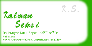 kalman sepsi business card